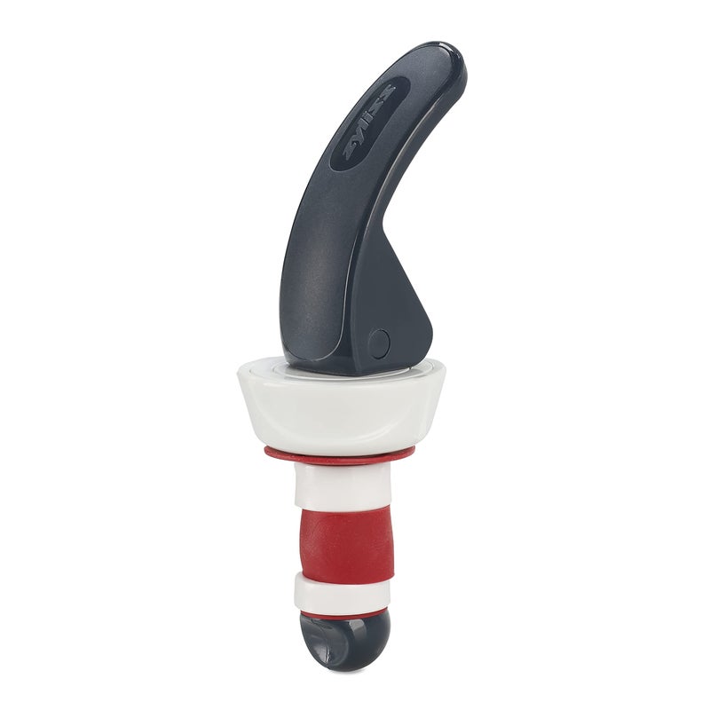 Zyliss Easy Seal Bottle Stoppers â€“ Leak-Proof Wine and Champagne Stoppers with Long Easy-Lock Handle, Comfortable Grip, Airtight Seal, Modern Design in Gray and Red, Durable and Dishwasher Safe - Image 3